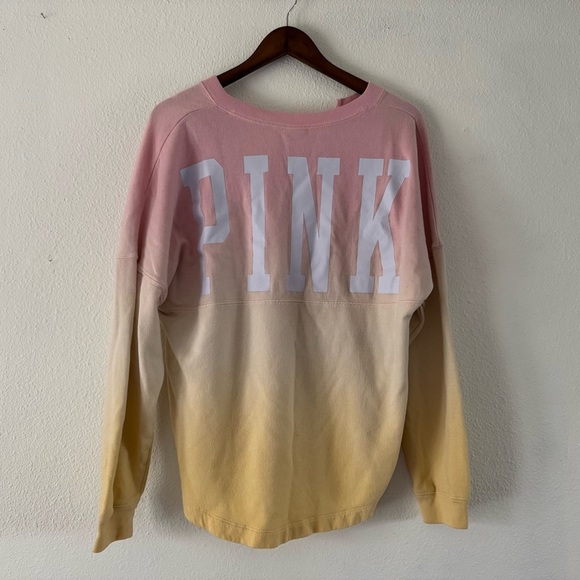 PINK Victoria Secret Oversized Sweatshirt Ombre Dip Dye Small Streetwear Y2K - Picture 13 of 15